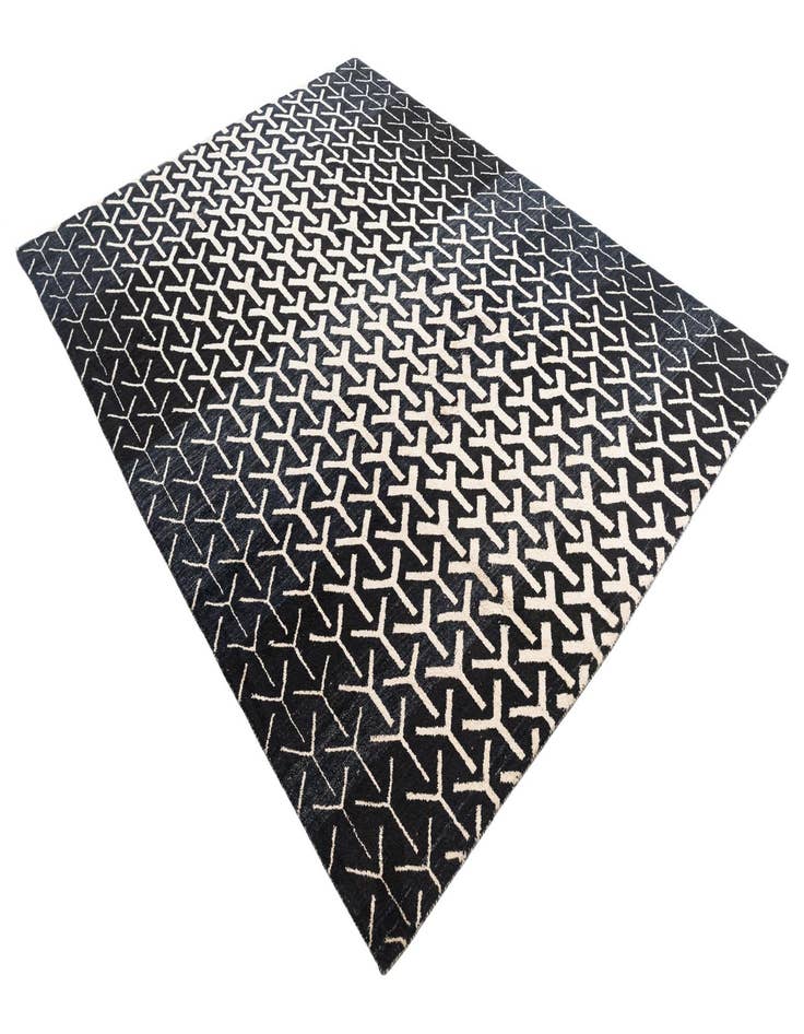 Detail image of  9' 2 x 12'  Hand Knotted Moroccan Wool Rug