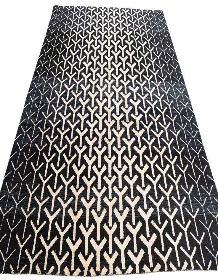 Detail image of  9' 2 x 12'  Hand Knotted Moroccan Wool Rug