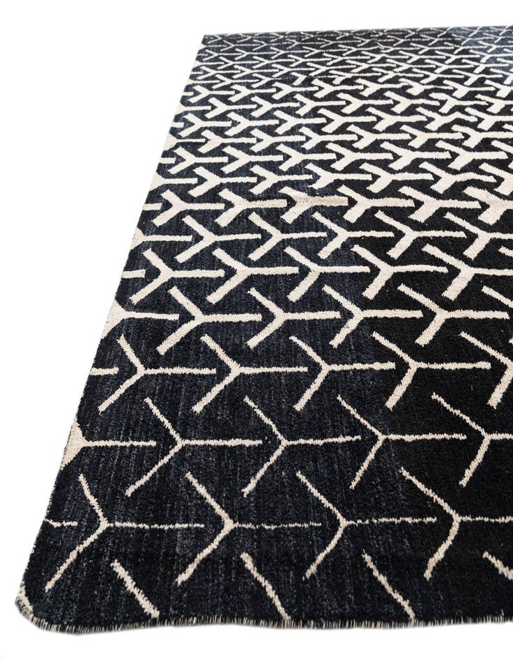 Detail image of  9' 2 x 12'  Hand Knotted Moroccan Wool Rug