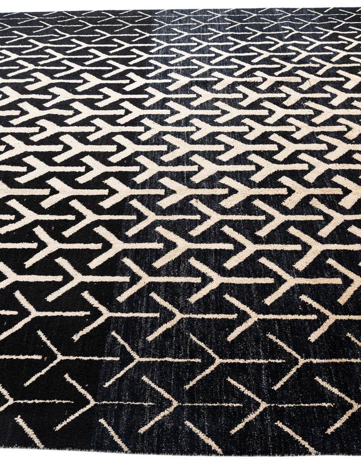 Detail image of  9' 2 x 12'  Hand Knotted Moroccan Wool Rug