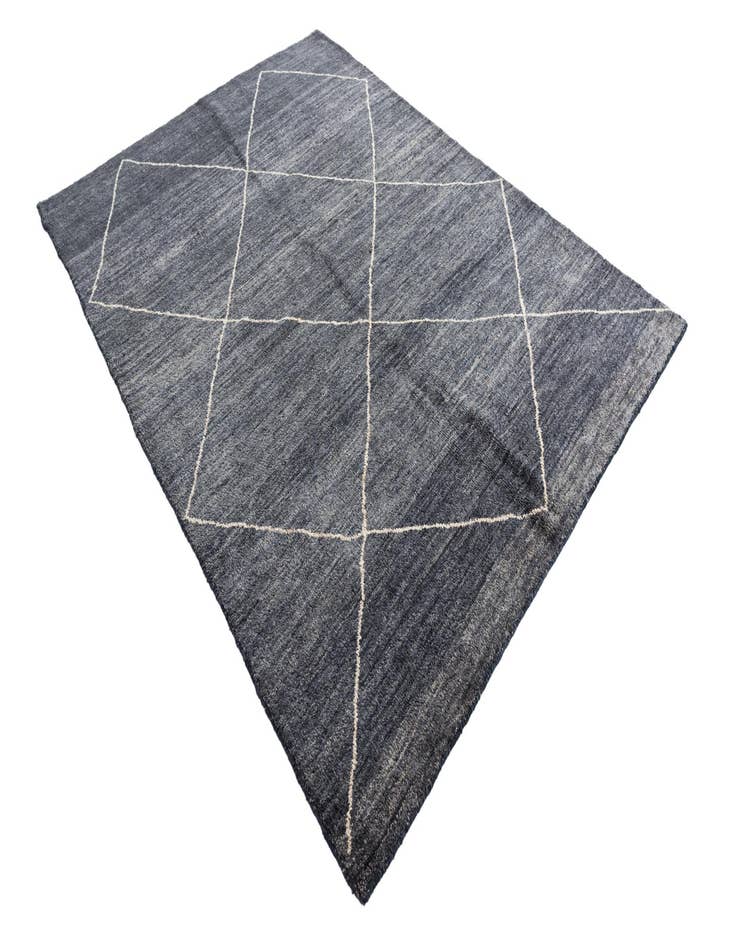 Detail image of  5' 9 x 8'  Hand Knotted Moroccan Wool Rug