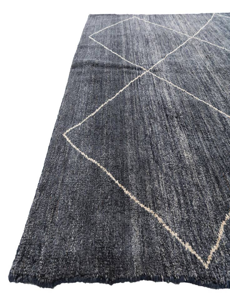 Detail image of  5' 9 x 8'  Hand Knotted Moroccan Wool Rug