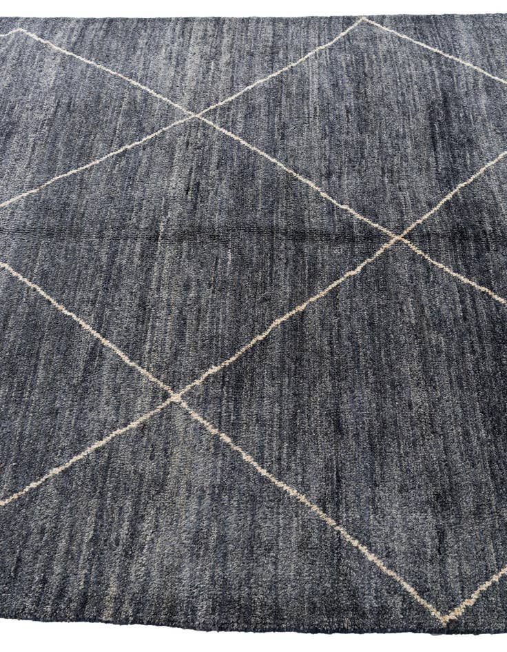 Detail image of  5' 9 x 8'  Hand Knotted Moroccan Wool Rug