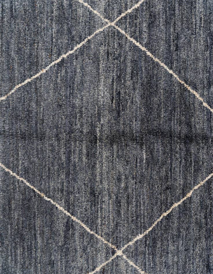 Detail image of  5' 9 x 8'  Hand Knotted Moroccan Wool Rug