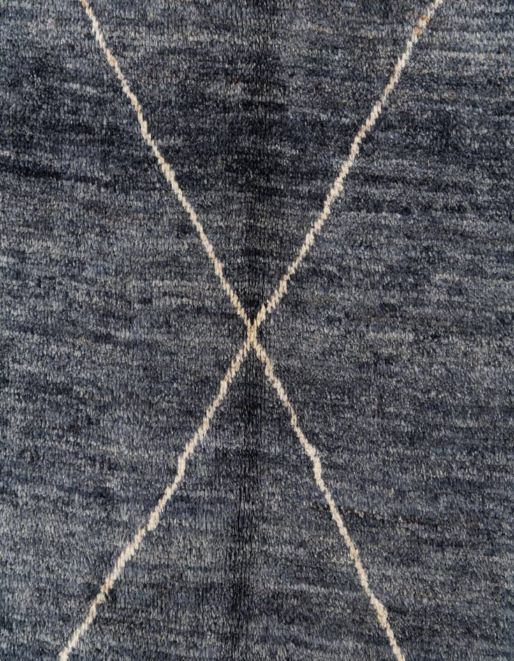 Detail image of  5' 9 x 8'  Hand Knotted Moroccan Wool Rug