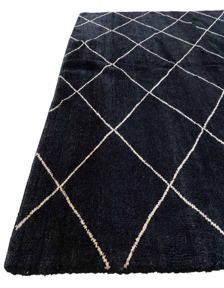 Detail image of  5' 7 x 8' 4  Hand Knotted Moroccan Wool Rug