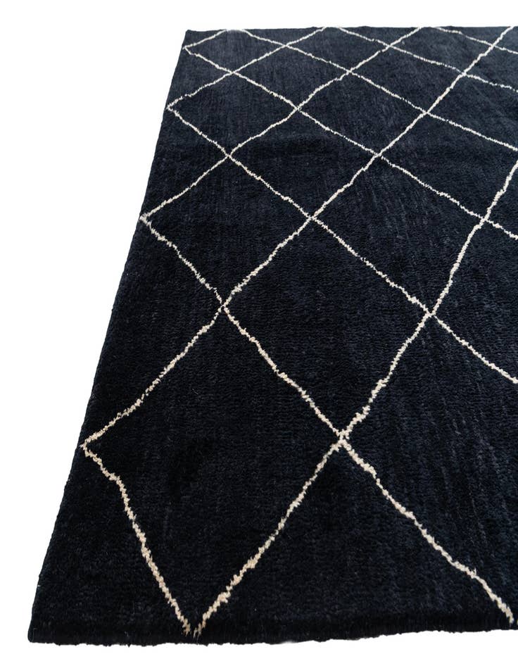 Detail image of  5' 6 x 8' 3  Hand Knotted Moroccan Wool Rug