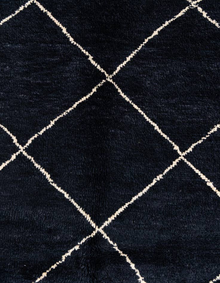 Detail image of  5' 6 x 8' 3  Hand Knotted Moroccan Wool Rug