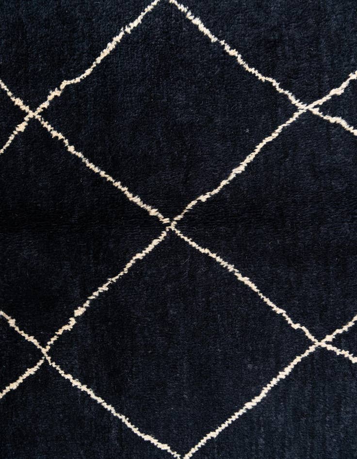 Detail image of  5' 6 x 8' 3  Hand Knotted Moroccan Wool Rug