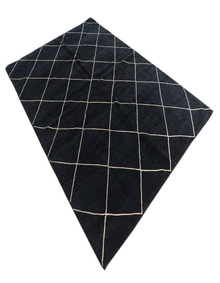 Detail image of  5' 7 x 8' 3  Hand Knotted Moroccan Wool Rug