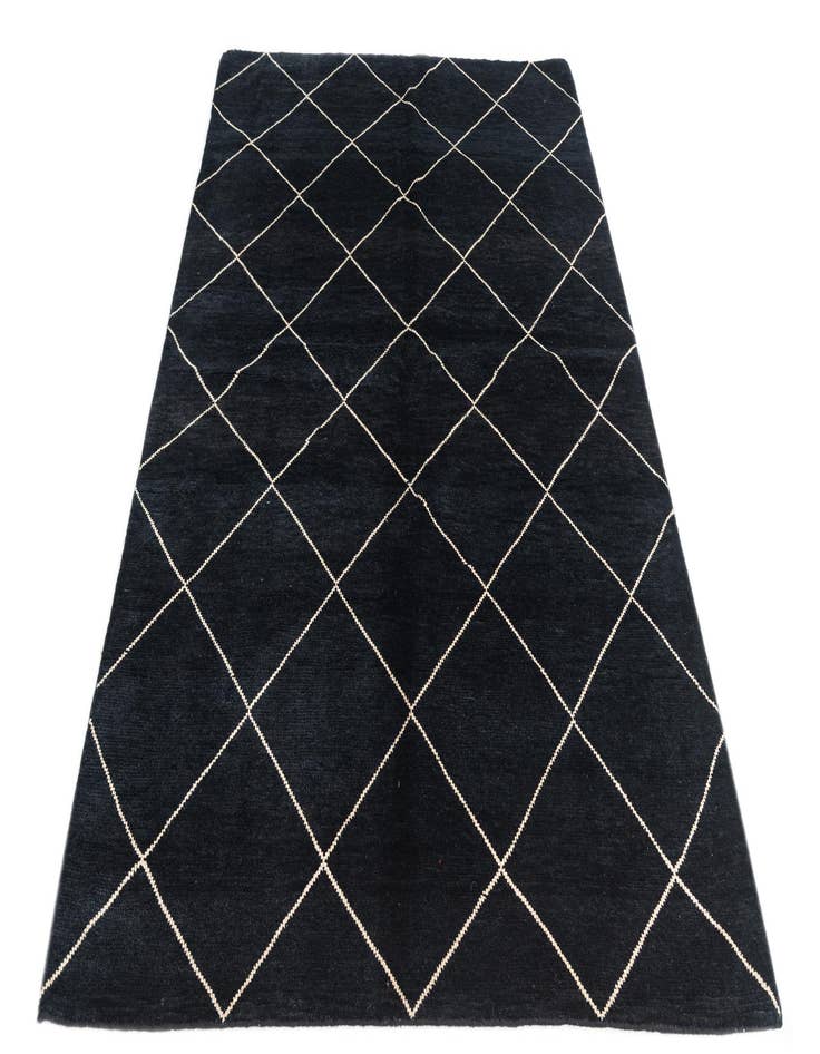 Detail image of  5' 7 x 8' 3  Hand Knotted Moroccan Wool Rug