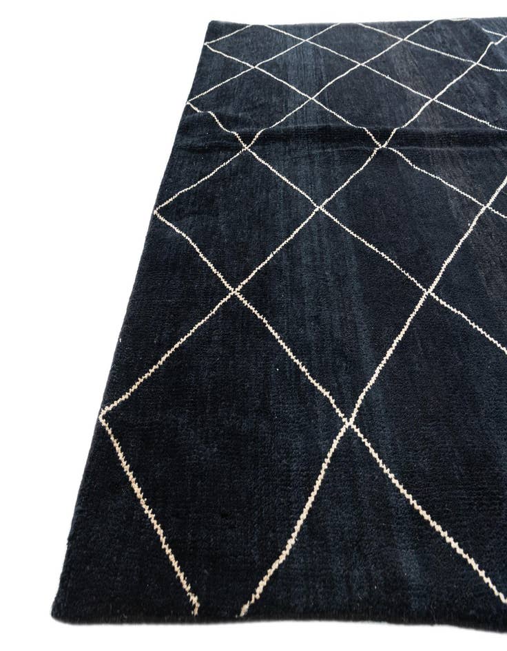 Detail image of  5' 7 x 8' 3  Hand Knotted Moroccan Wool Rug