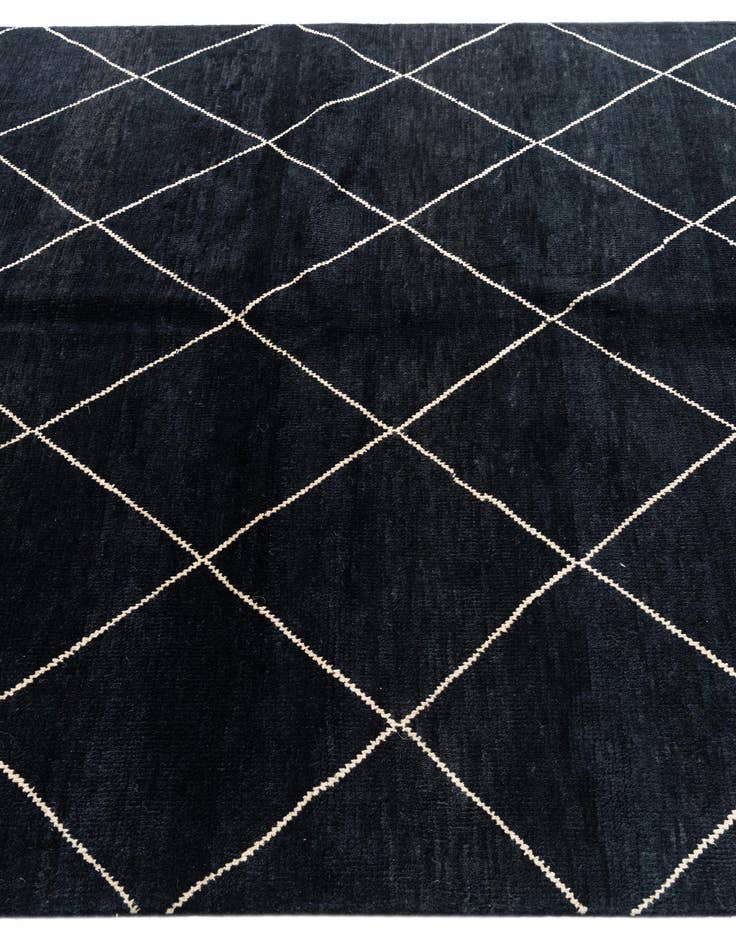 Detail image of  5' 7 x 8' 3  Hand Knotted Moroccan Wool Rug