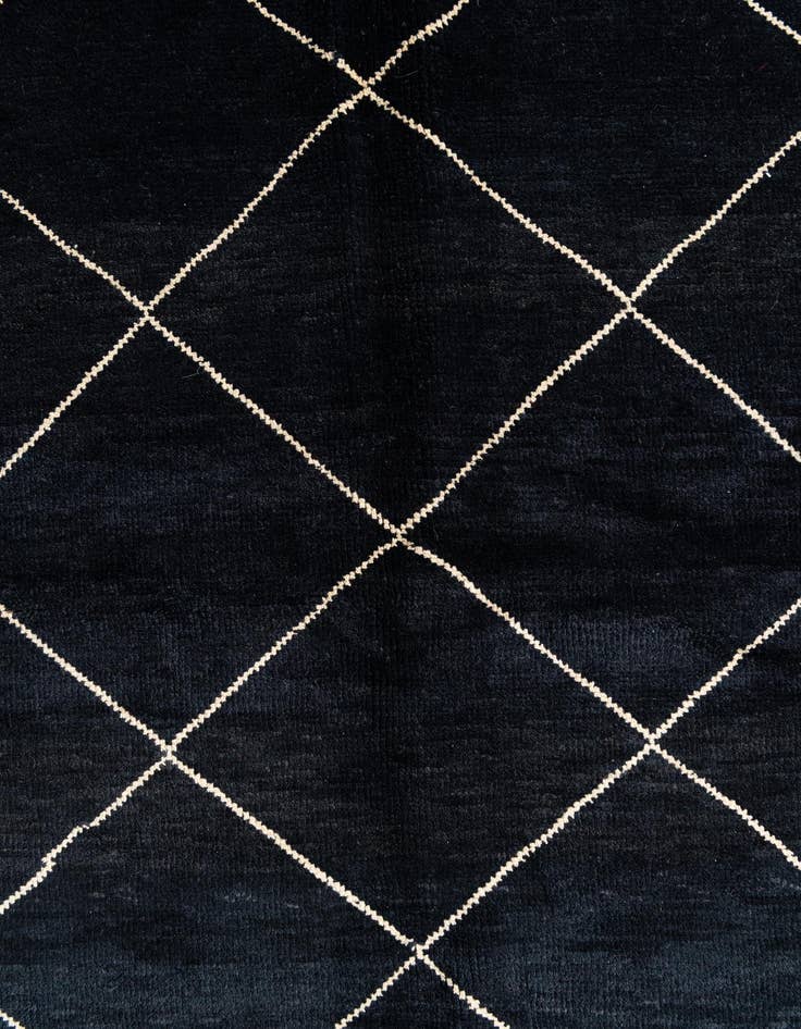 Detail image of  5' 7 x 8' 3  Hand Knotted Moroccan Wool Rug