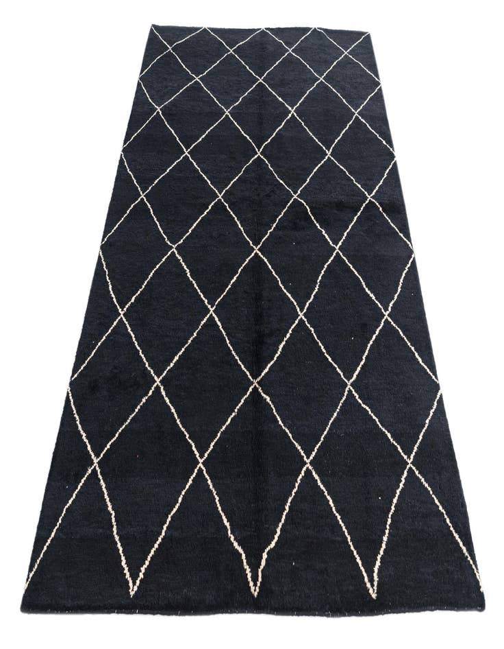 Detail image of  5' 7 x 8'  Hand Knotted Moroccan Wool Rug