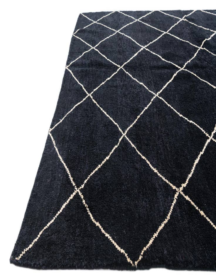 Detail image of  5' 7 x 8'  Hand Knotted Moroccan Wool Rug