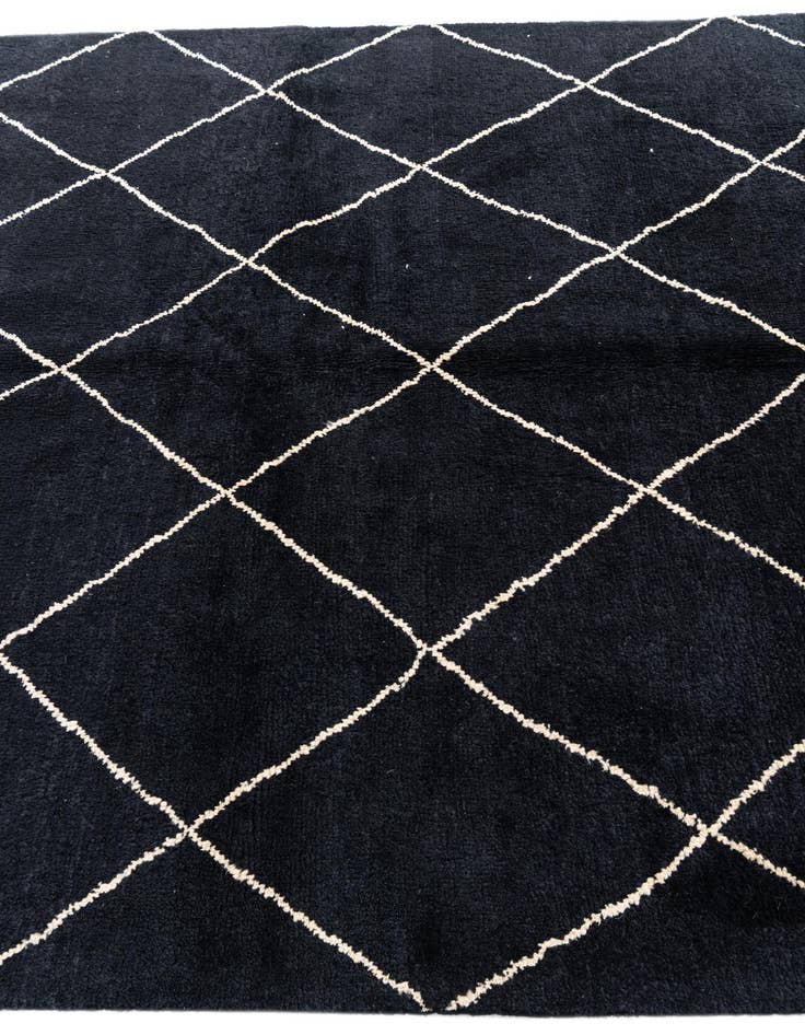 Detail image of  5' 7 x 8'  Hand Knotted Moroccan Wool Rug