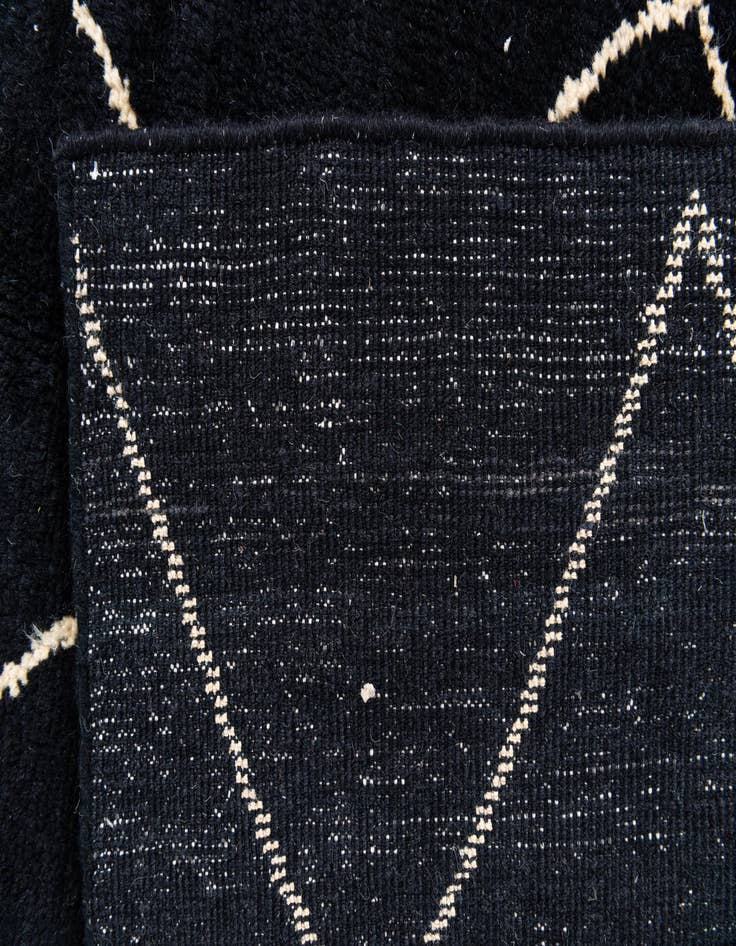 Detail image of  5' 7 x 8'  Hand Knotted Moroccan Wool Rug