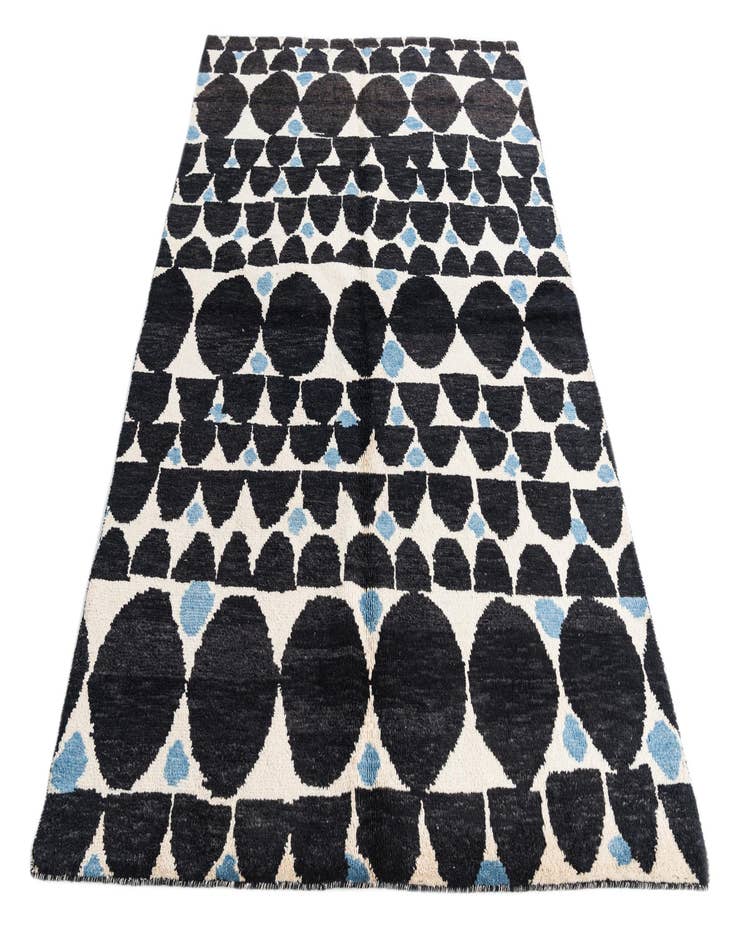 Detail image of  5' 8 x 8' 3  Hand Knotted Moroccan Wool Rug