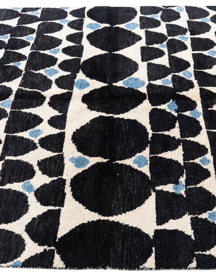 Detail image of  5' 8 x 8' 3  Hand Knotted Moroccan Wool Rug