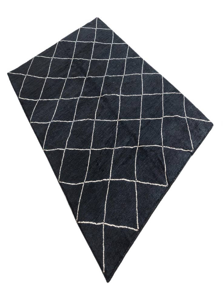 Detail image of  5' 6 x 7' 7  Hand Knotted Moroccan Wool Rug