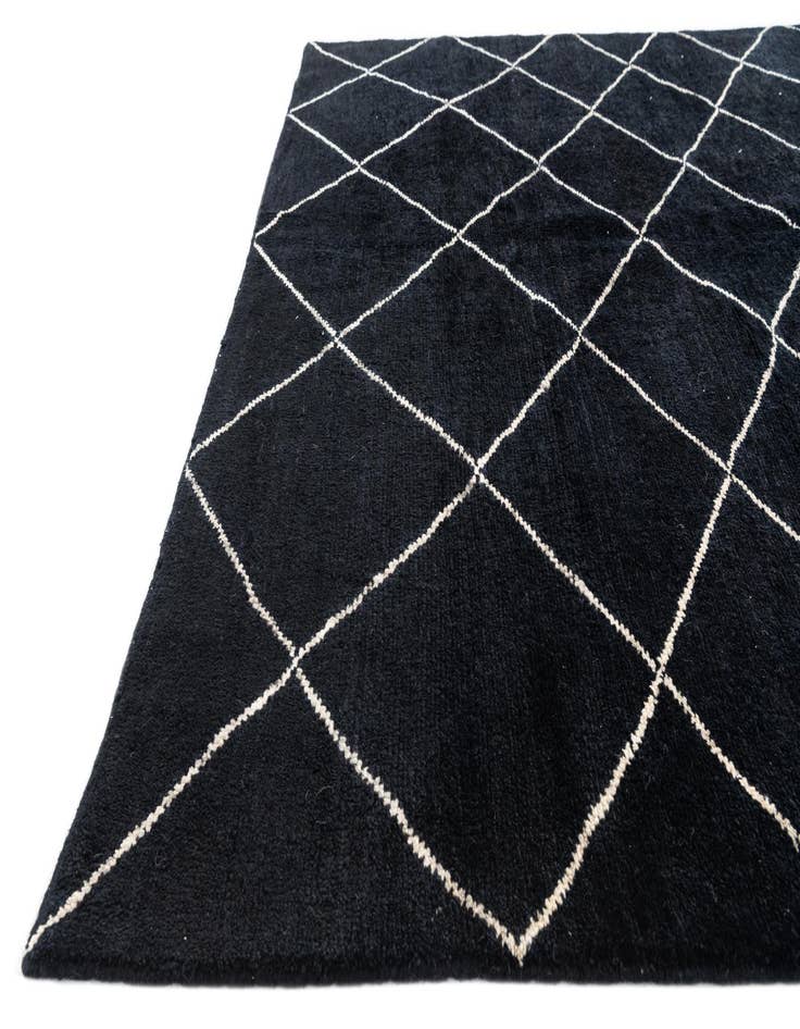 Detail image of  5' 6 x 7' 7  Hand Knotted Moroccan Wool Rug