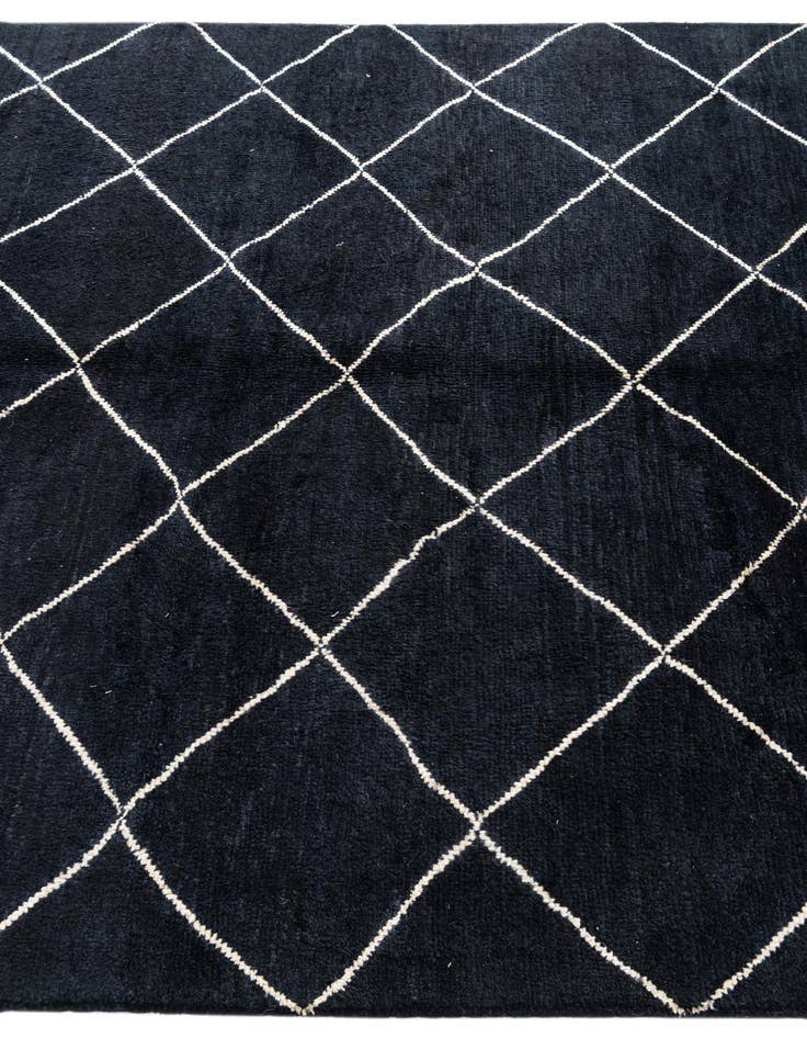 Detail image of  5' 6 x 7' 7  Hand Knotted Moroccan Wool Rug