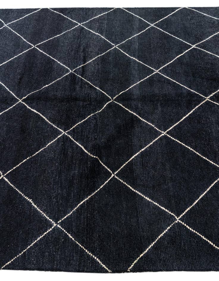 Detail image of  5' 8 x 8'  Hand Knotted Moroccan Wool Rug