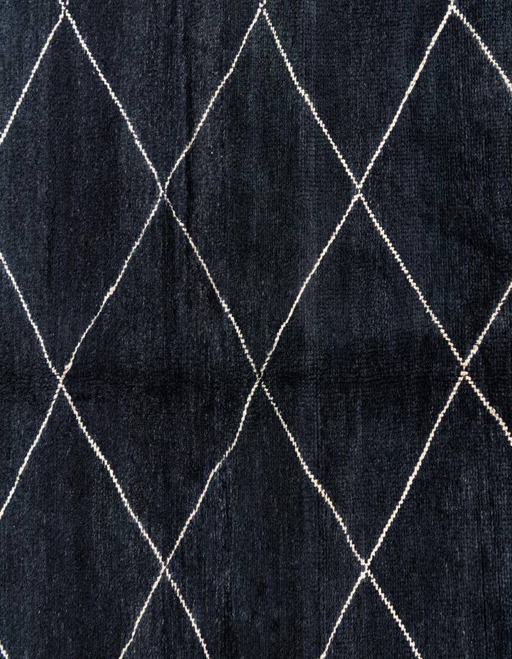 Detail image of  5' 8 x 8'  Hand Knotted Moroccan Wool Rug