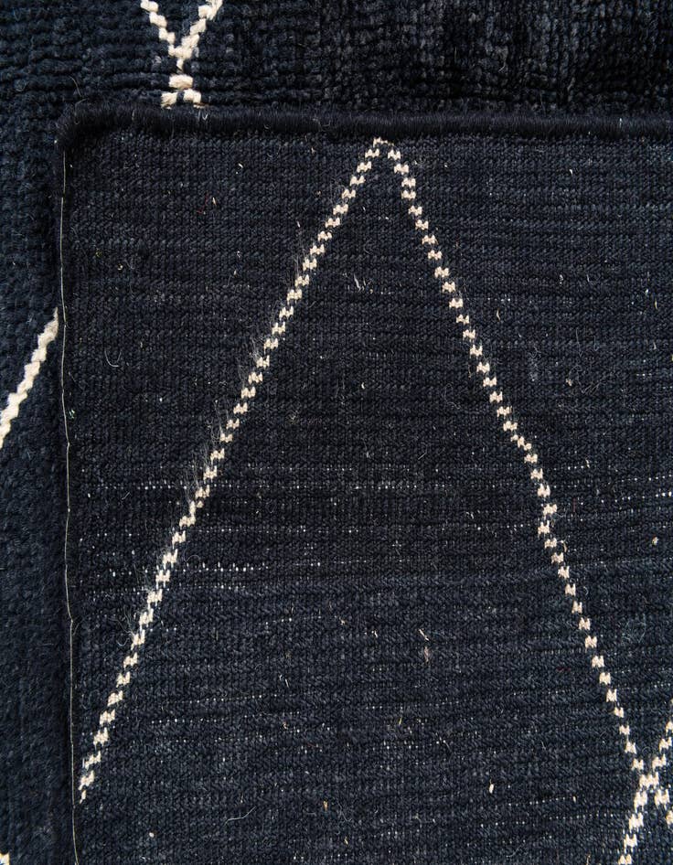 Detail image of  5' 8 x 8'  Hand Knotted Moroccan Wool Rug