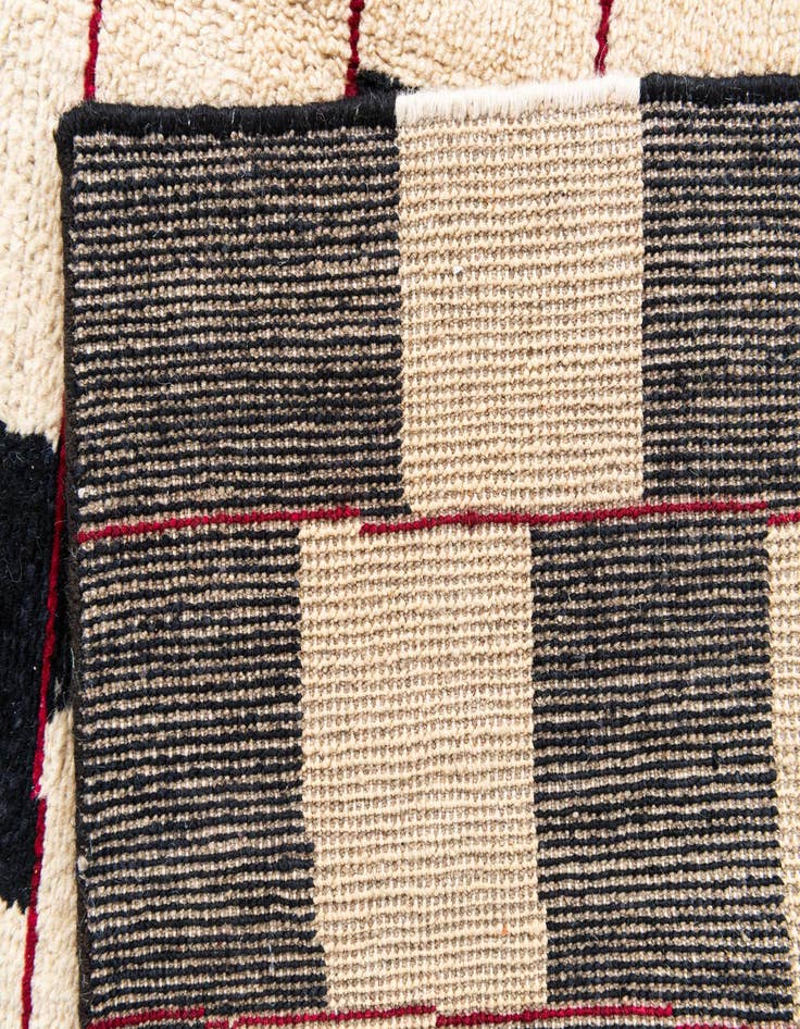 Detail image of  5' 2 x 6' 3  Hand Knotted Moroccan Wool Rug