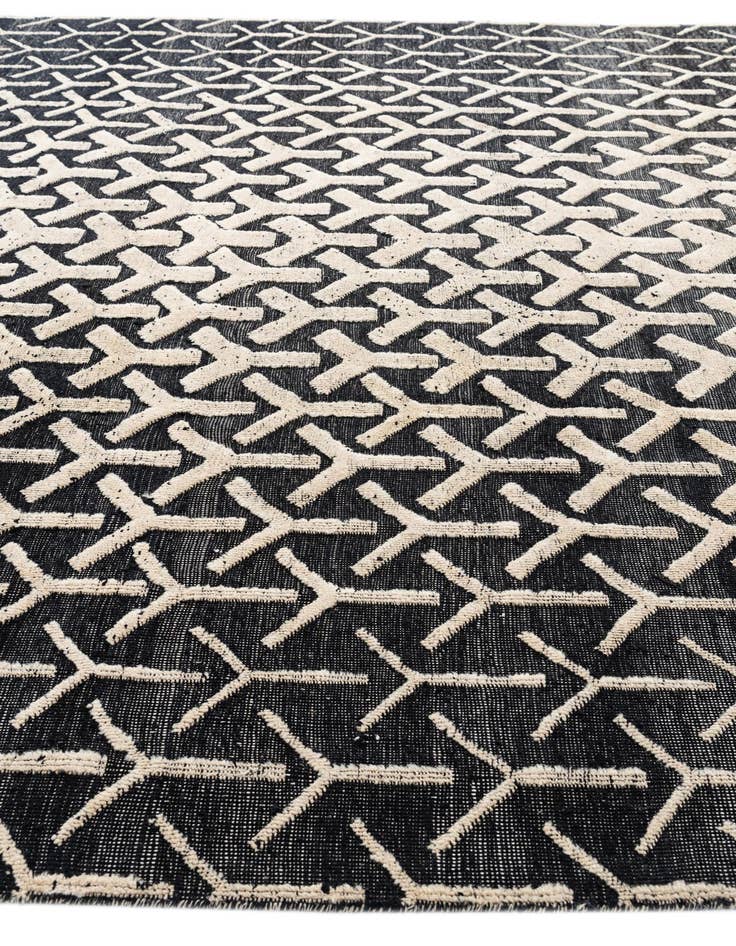 Detail image of  9' 1 x 11' 10  Hand Knotted Moroccan Wool Rug