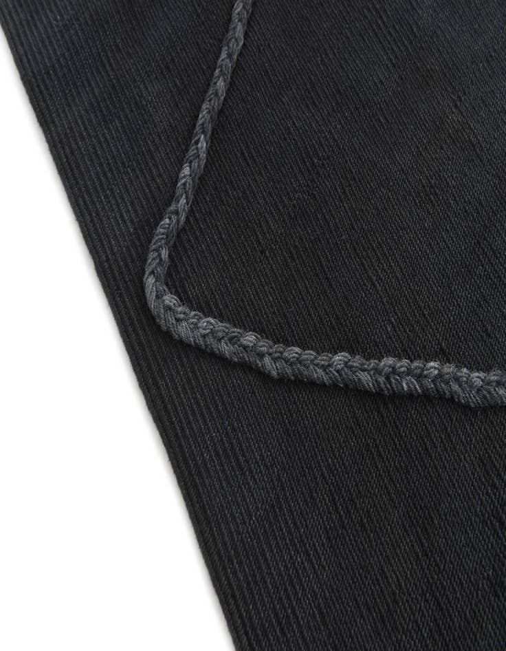 Detail image of  5' 7 x 7' 7  Hand Knotted Moroccan Wool Rug