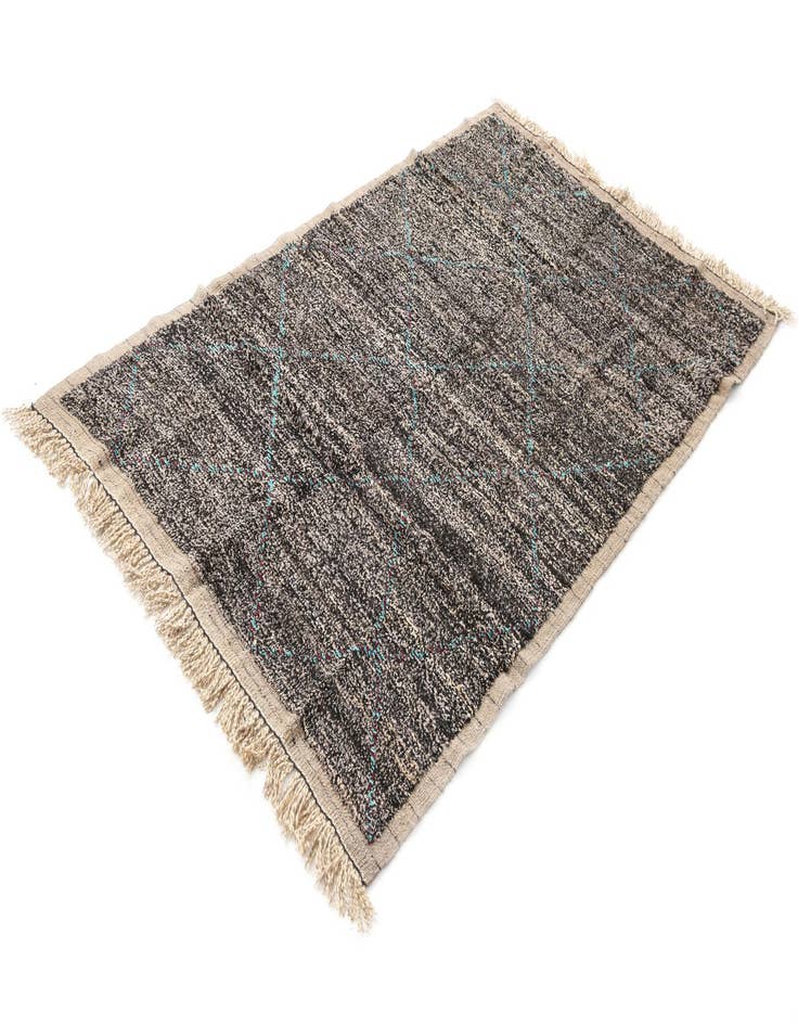 Detail image of  5' 2 x 8' 3  Hand Knotted Moroccan Wool Rug