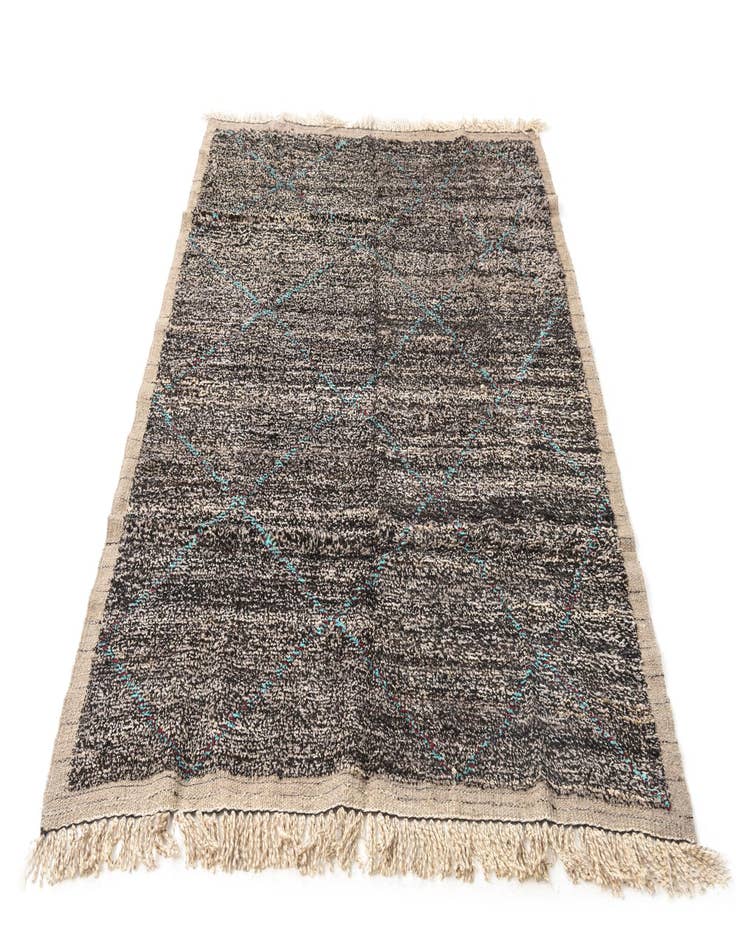 Detail image of  5' 2 x 8' 3  Hand Knotted Moroccan Wool Rug