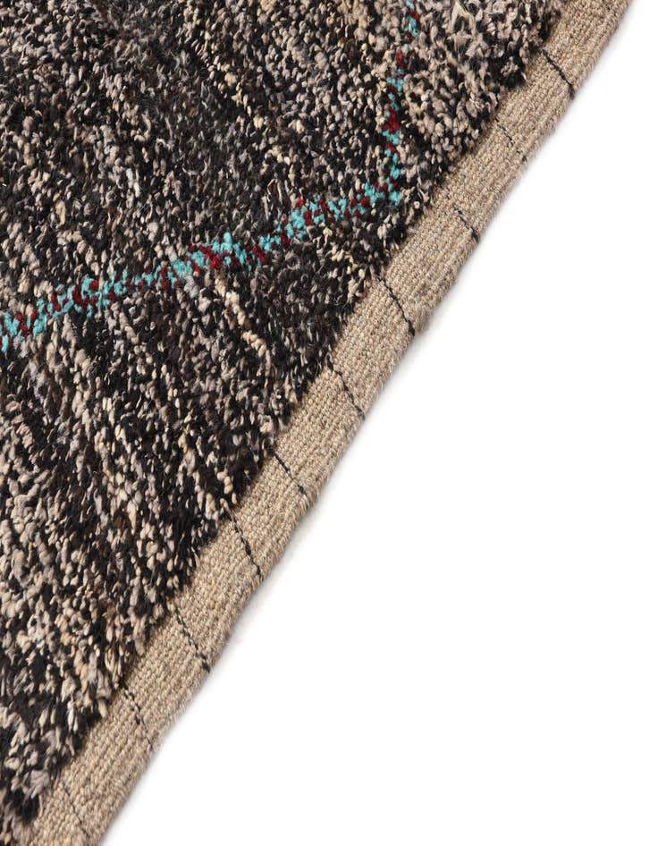 Detail image of  5' 2 x 8' 3  Hand Knotted Moroccan Wool Rug