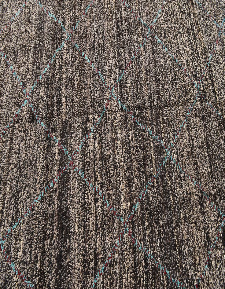 Detail image of  5' 2 x 8' 3  Hand Knotted Moroccan Wool Rug