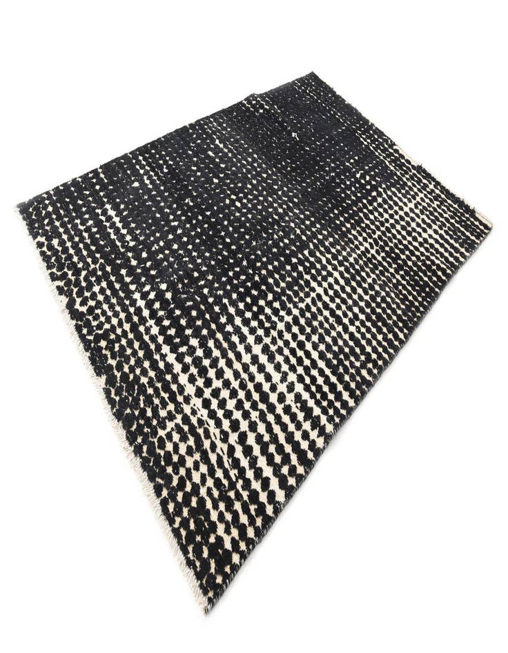 Detail image of  5' 6 x 8' 1  Hand Knotted Moroccan Wool Rug