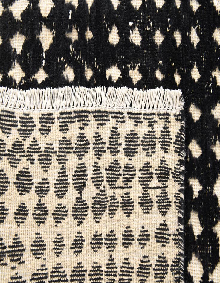 Detail image of  5' 6 x 8' 1  Hand Knotted Moroccan Wool Rug