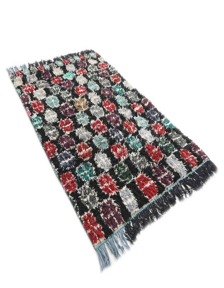 Detail image of  5' 2 x 8' 3  Hand Knotted Moroccan Wool Rug