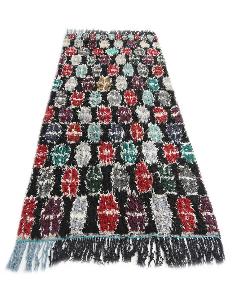 Detail image of  5' 2 x 8' 3  Hand Knotted Moroccan Wool Rug