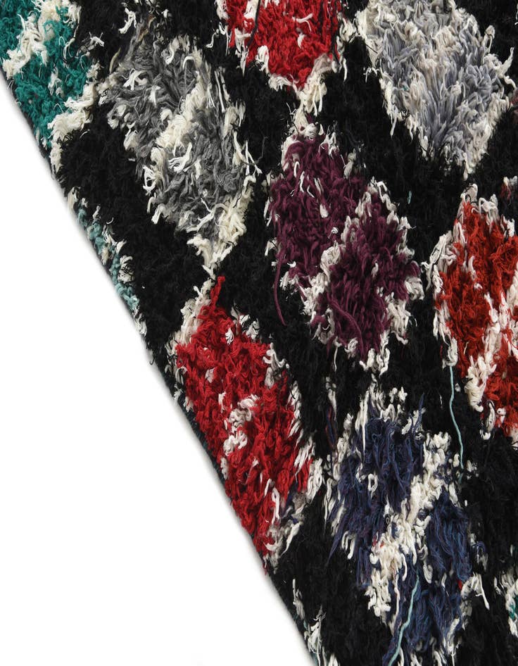 Detail image of  5' 2 x 8' 3  Hand Knotted Moroccan Wool Rug