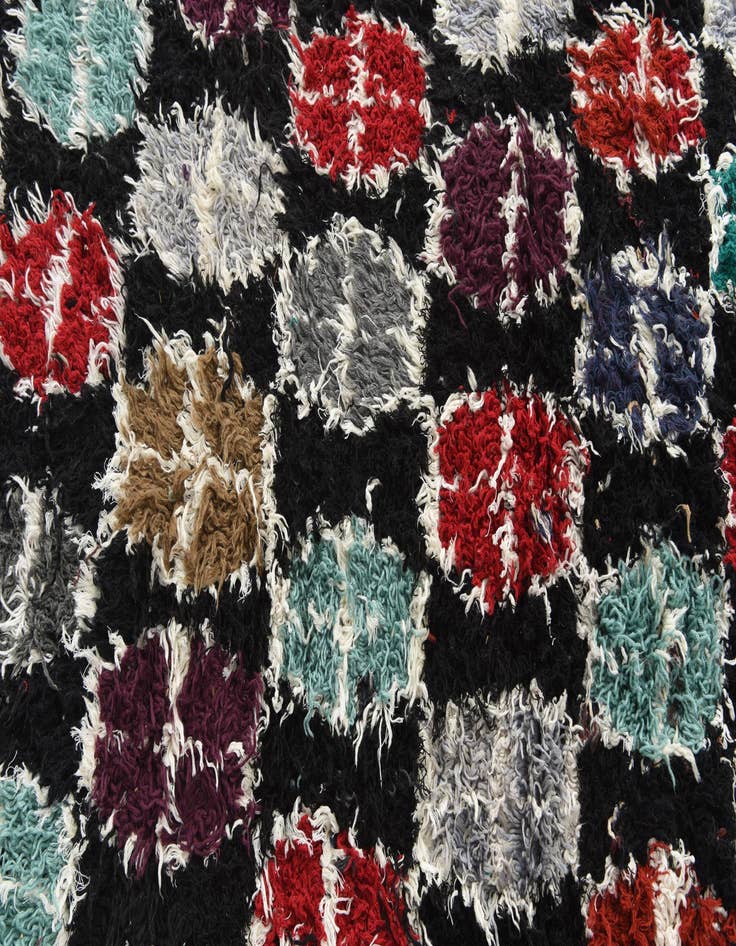 Detail image of  5' 2 x 8' 3  Hand Knotted Moroccan Wool Rug