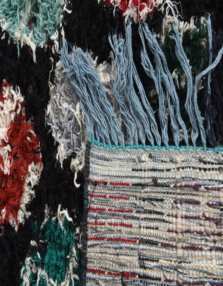 Detail image of  5' 2 x 8' 3  Hand Knotted Moroccan Wool Rug