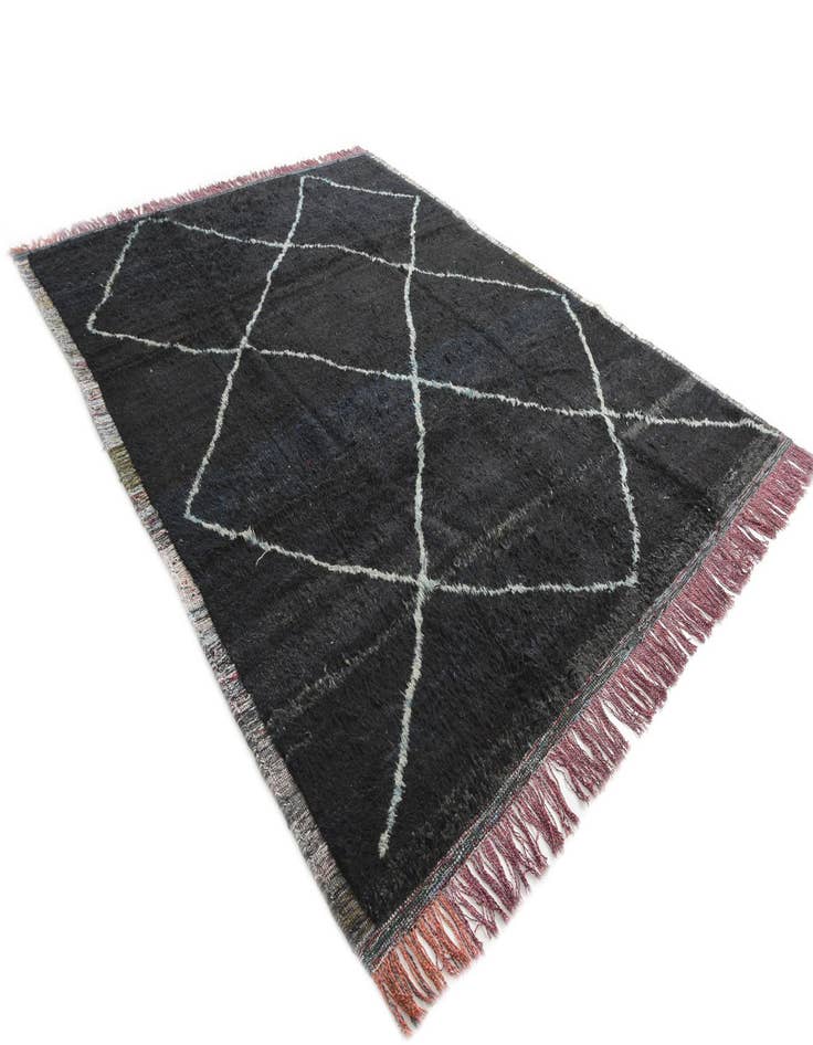 Detail image of  9' 4 x 12'  Hand Knotted Moroccan Wool Rug