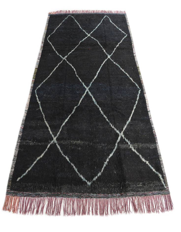 Detail image of  9' 4 x 12'  Hand Knotted Moroccan Wool Rug