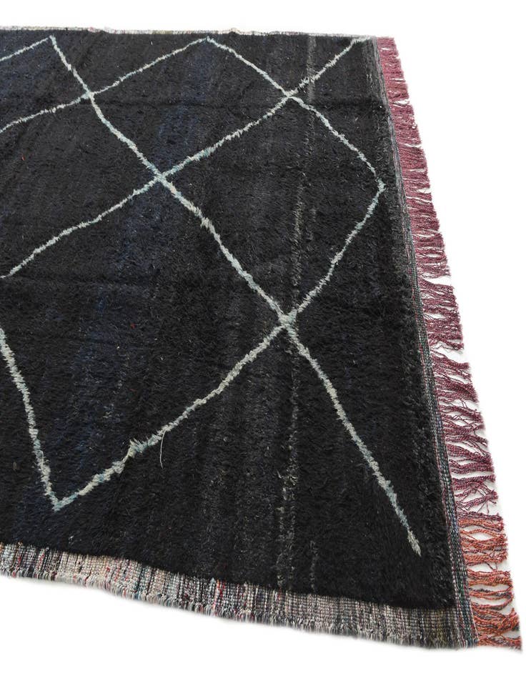 Detail image of  9' 4 x 12'  Hand Knotted Moroccan Wool Rug