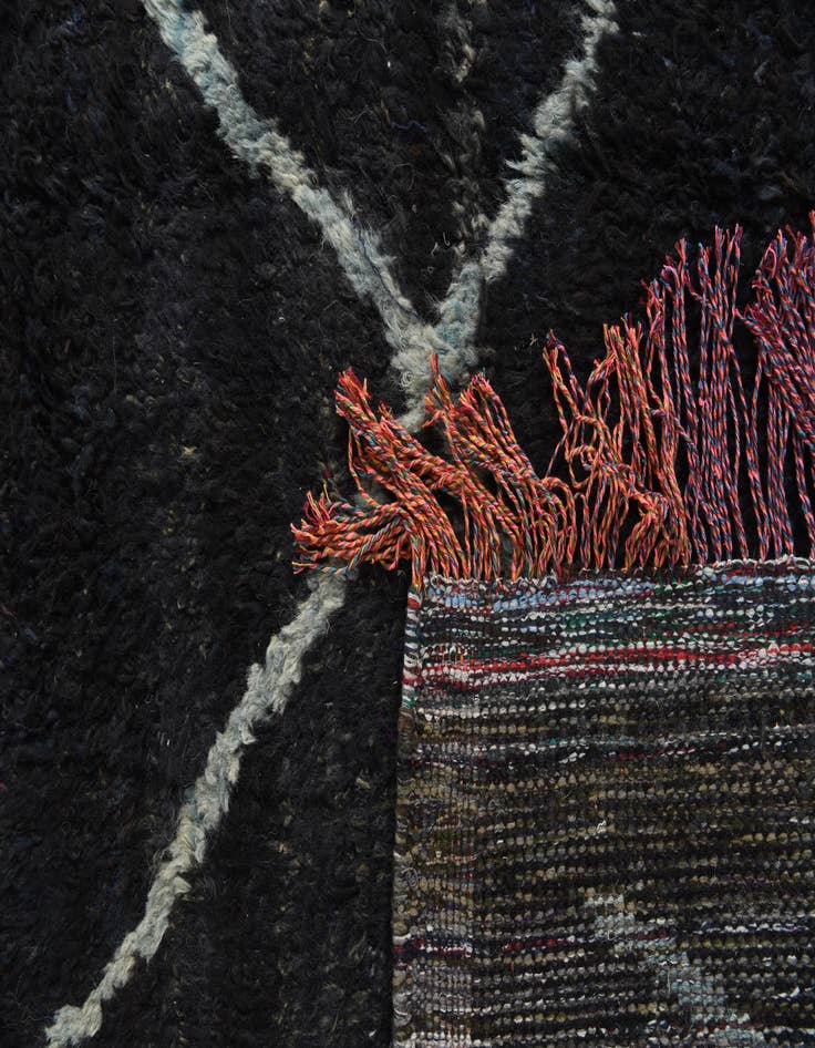 Detail image of  9' 4 x 12'  Hand Knotted Moroccan Wool Rug