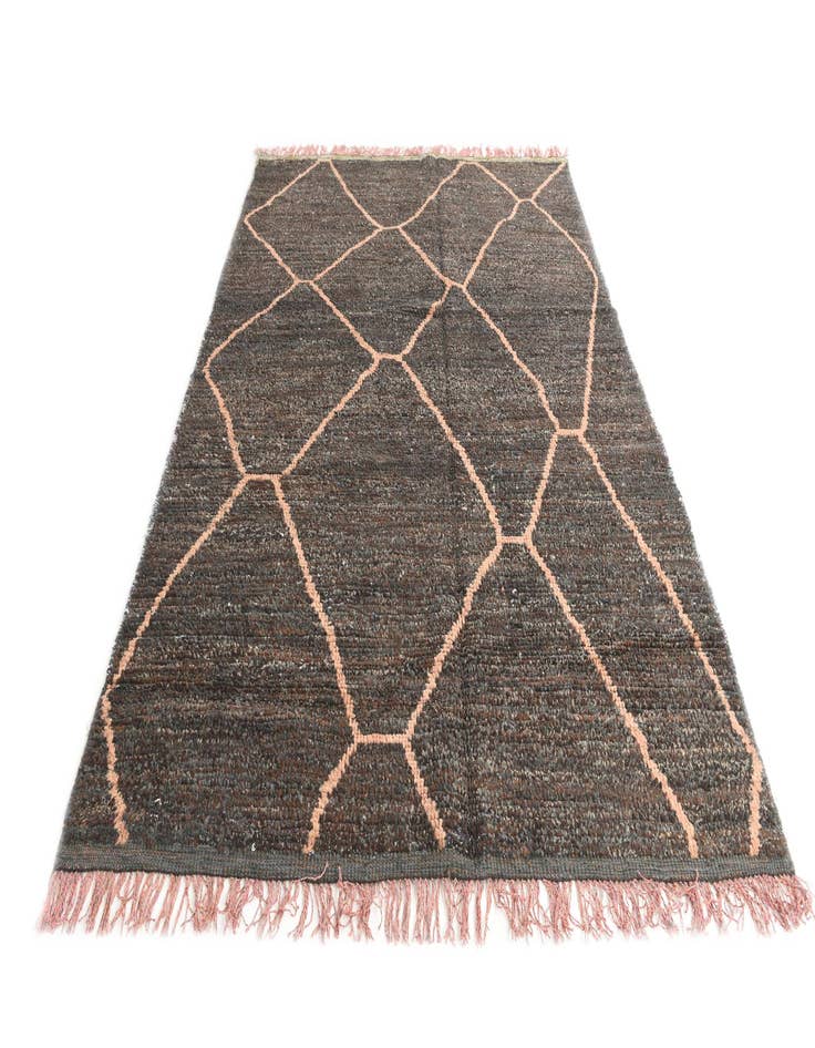 Detail image of  6' 4 x 9' 2  Hand Knotted Moroccan Wool Rug