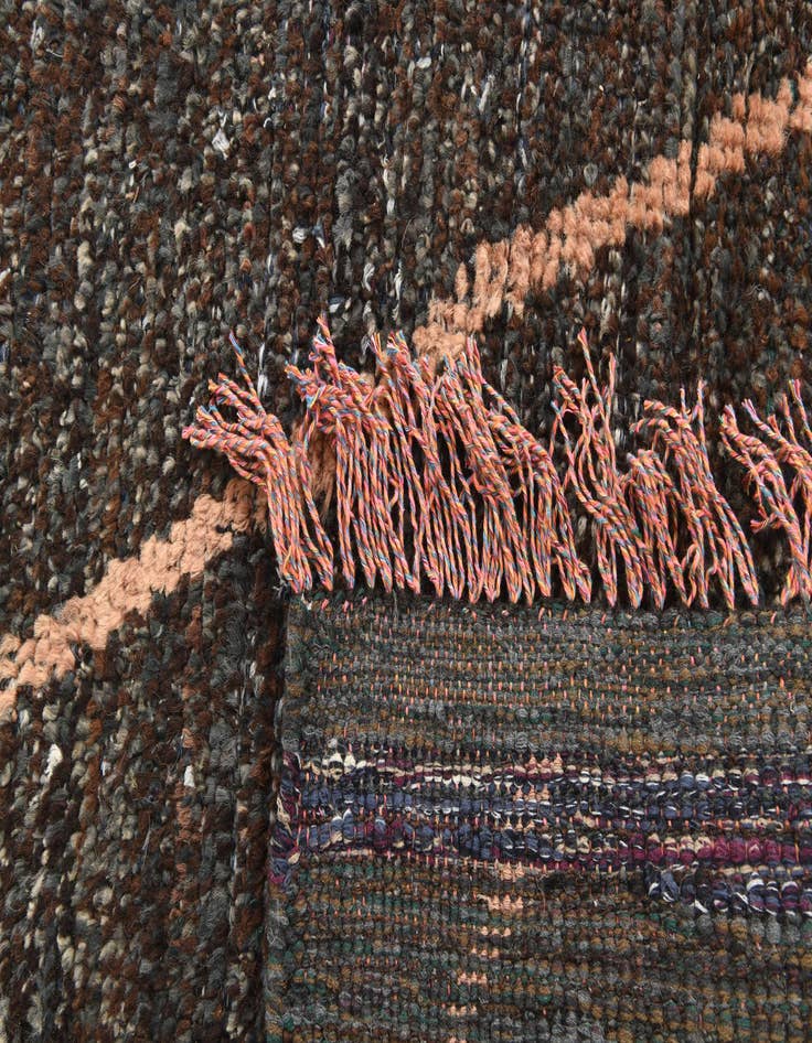 Detail image of  6' 4 x 9' 2  Hand Knotted Moroccan Wool Rug